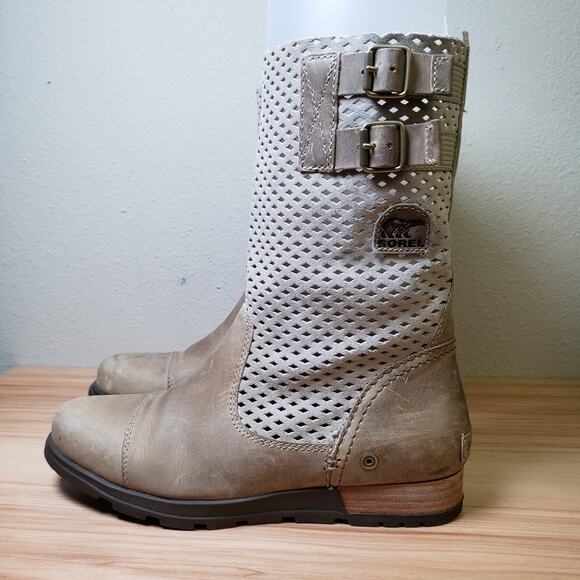 Sorel Women's Size 8.5 Major Pull On Perforated Boot‎ Brown Boho Fall Festival